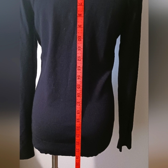 INC International Concepts Sweater with Faux Fur Collar. L Black NWOT - Picture 13 of 16